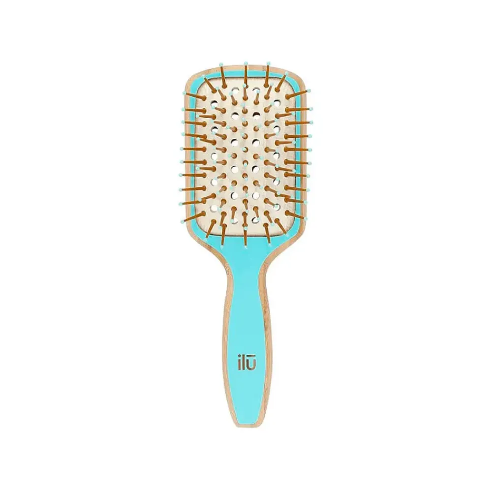 ILU Comprar Cepillo Bambú desenredante turquesa