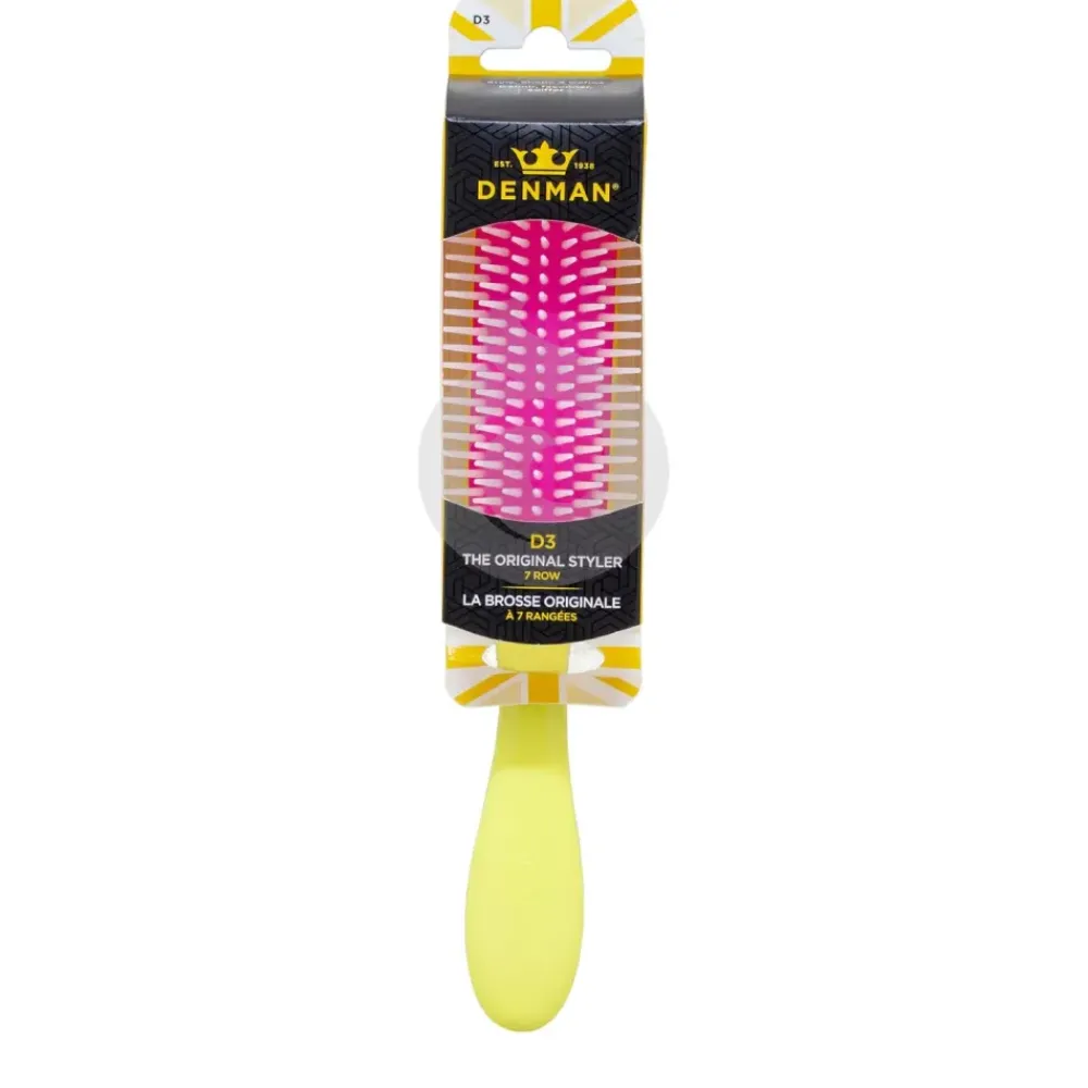 Denman Cepillo Original Styler D3 Honolulu Yellow 7 Hileras