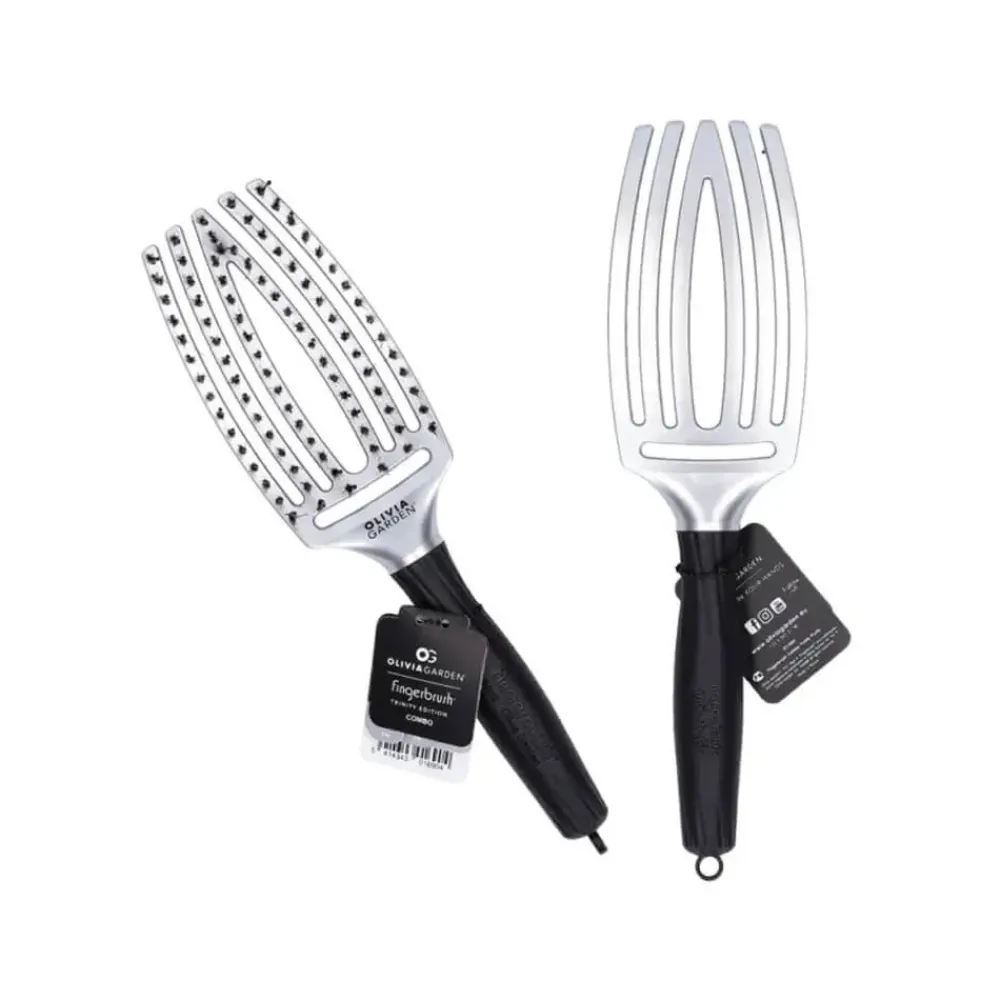 Olivia Garden Combo Fingerbrush Trinity White Gold