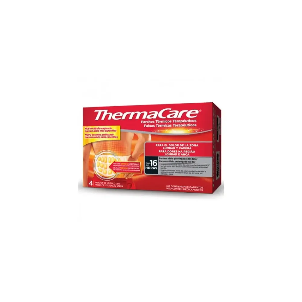 Thermacare Parche Térmico Terapéutico Lumbar y Cadera 4 unidades